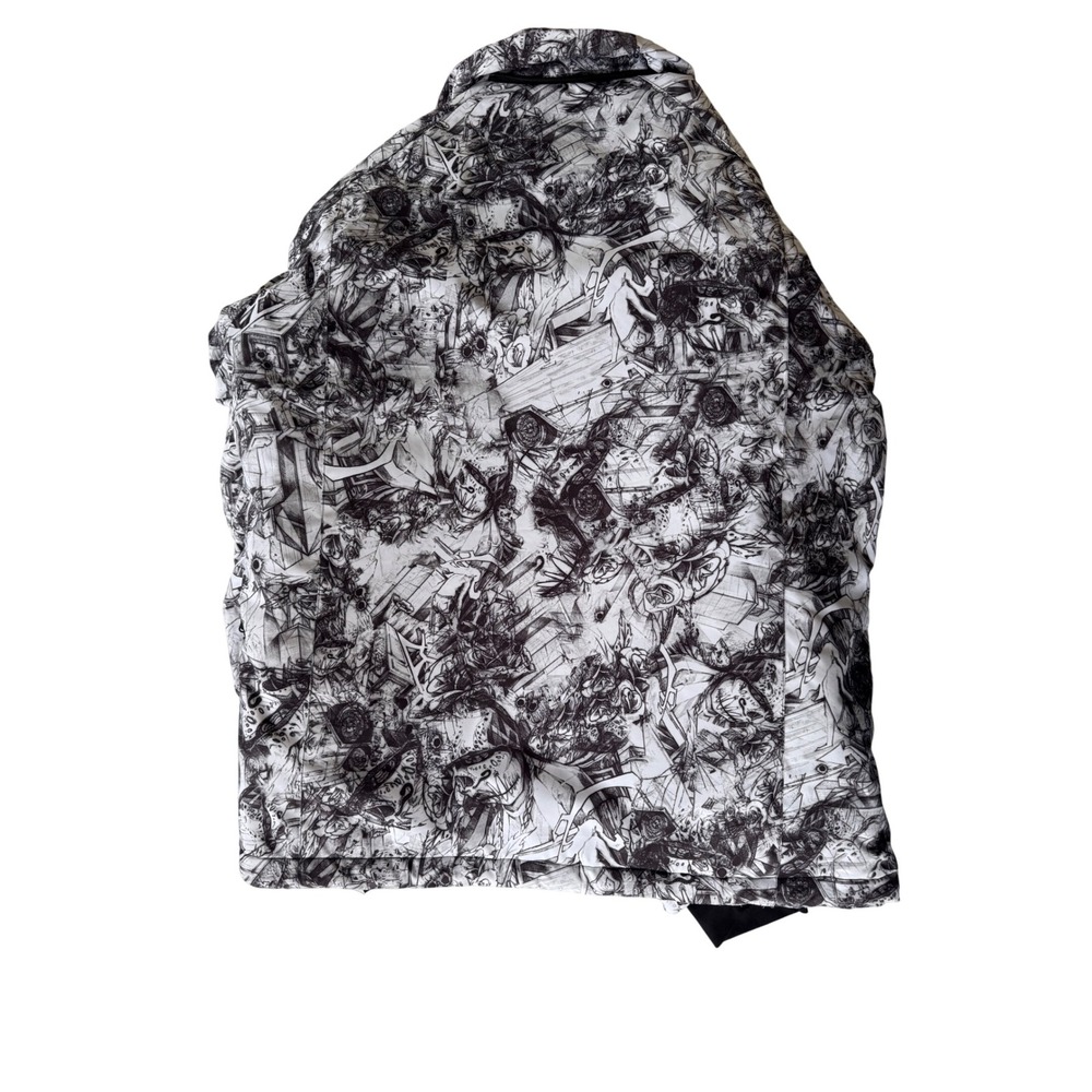 Arctic Queen‎ XXL Ski Snowboard Jacket Black White Print Outdoor Fabric - Picture 8 of 8